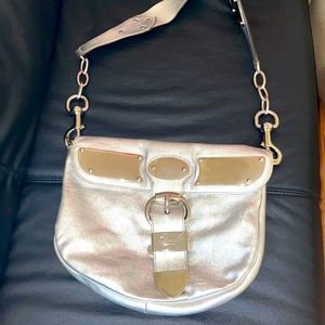 GUCCI Romy Silver Leather
Shoulder Bag